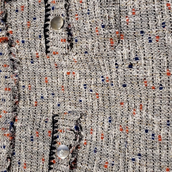 Zara Tweed Skirt w/ Braces overalls Shinestitch Suspenders Overalls sz medium - Picture 6 of 6